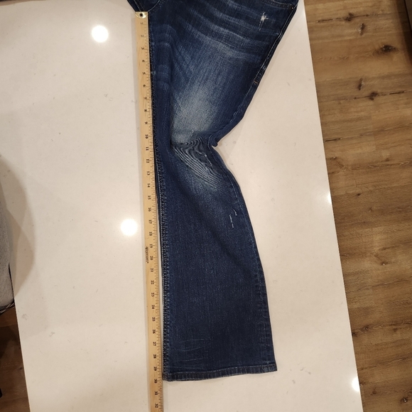 Diesel Zathan Jeans W31 L30 Dark Wash Distressed Stretch Regular Bootcut - Picture 12 of 14